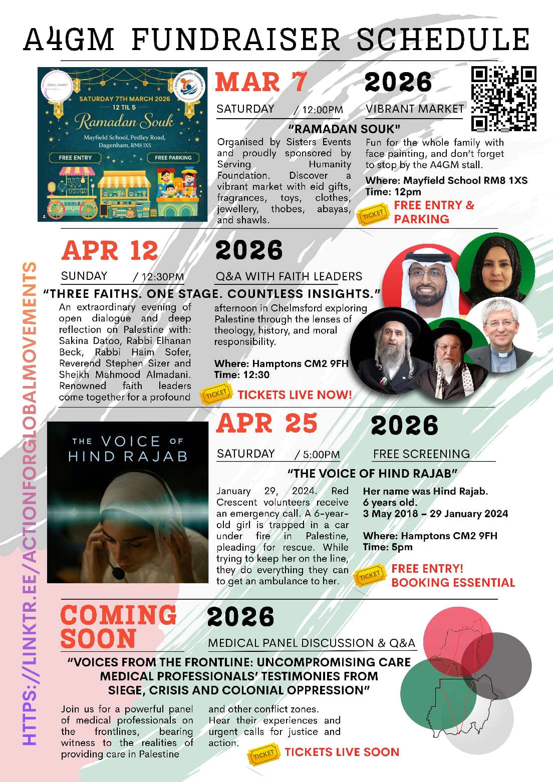 A4GM Fundraiser Schedule